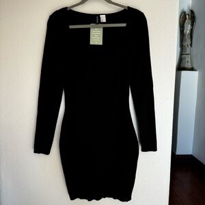NWT Women’s Divided H&M Black Sweater Dress Size M